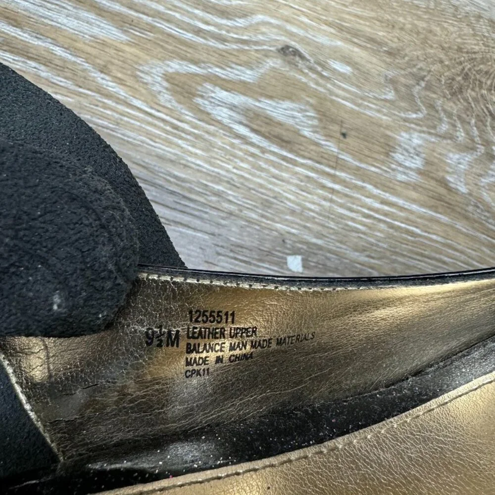 Sofft Black Patent Leather Slingback Peep Toe Heels Women's Size 9.5